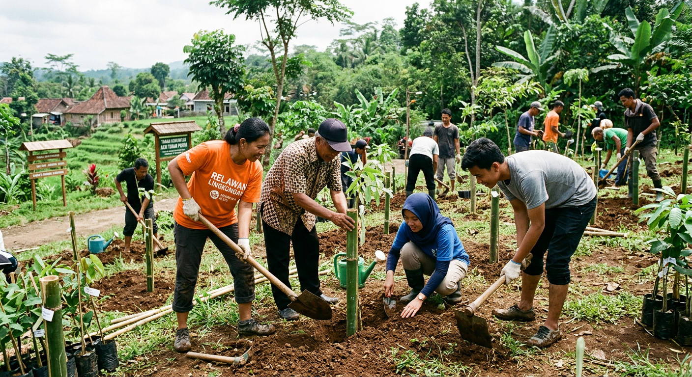 LIVESGP SIAK Hijau - Program lingkungan seperti gotong royong dan penanaman pohon.